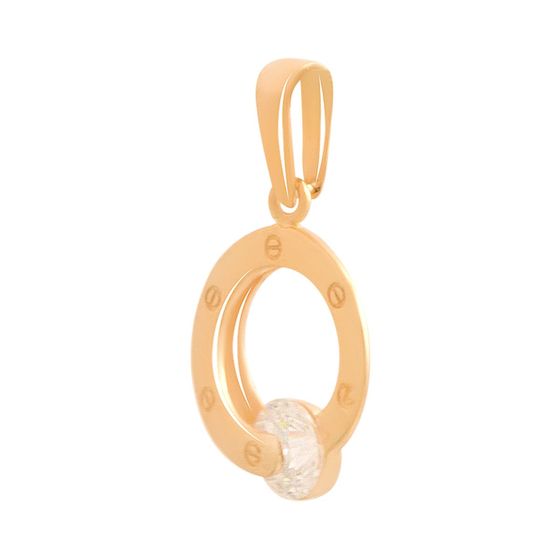 Gold pendant with 0.3ct phianites