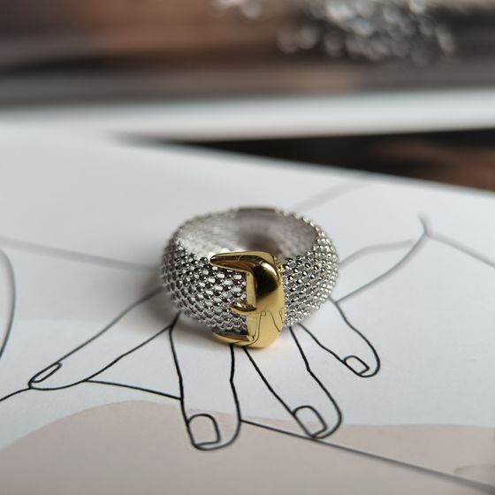 Silver ring without stones