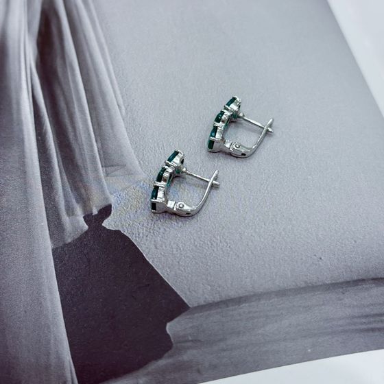 Срібні сережки з агатом 3.133ct