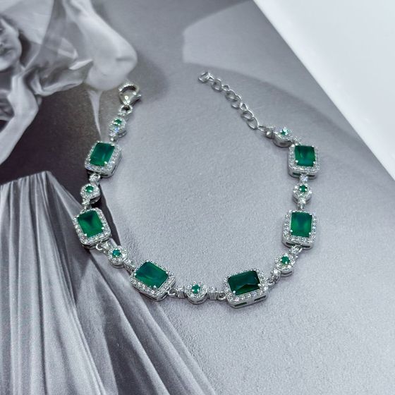 Silver bracelet with agate (8.955 carats)