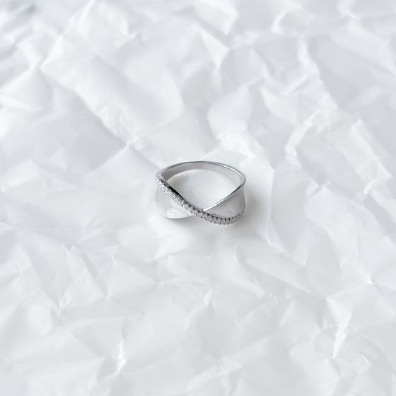 Silver Ring with Fianites