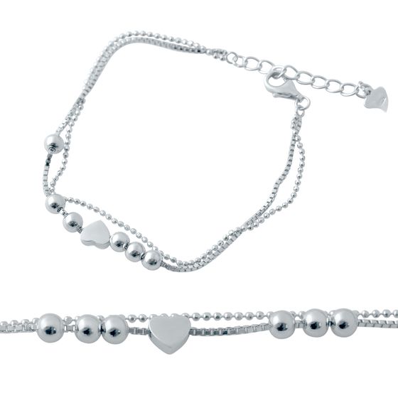 Silver bracelet without stones