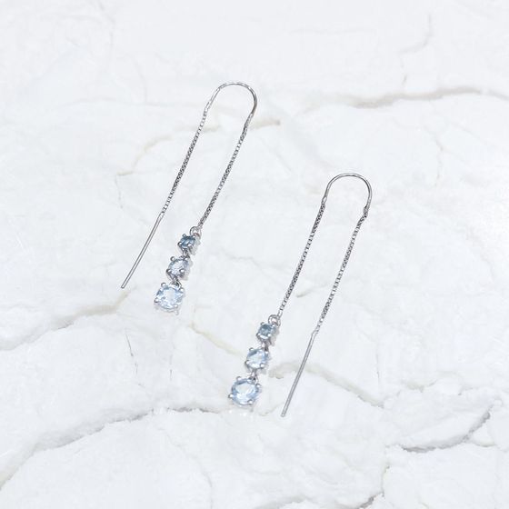 Срібні сережки з топазом 2.229ct