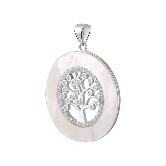 Срібна підвіска з перламутром