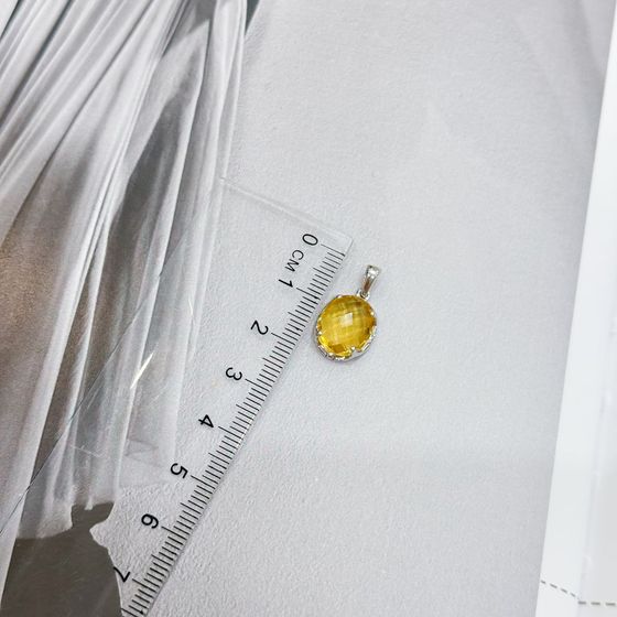 Срібна підвіска з цитрином nano
