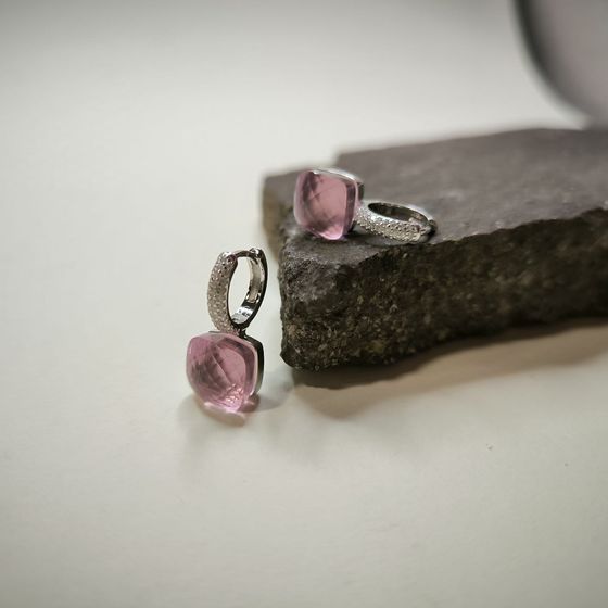 Silver Earrings with Fianites