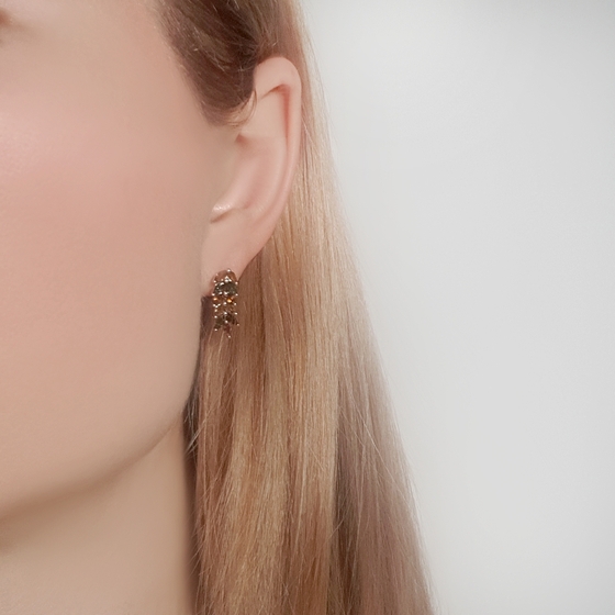 Серебряные серьги с турмаліном 1.95ct