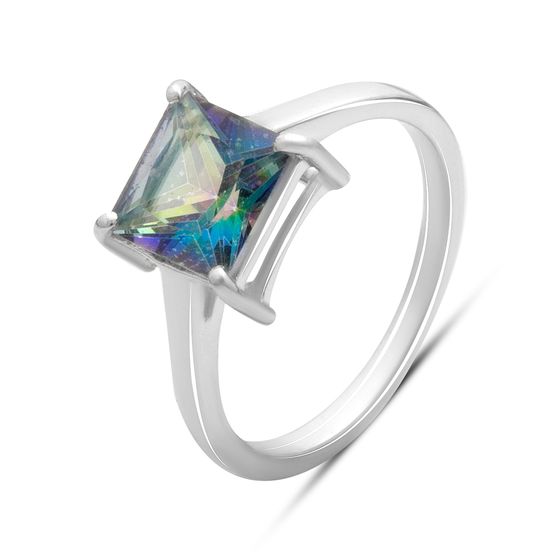 Серебряное кольцо с мистик топазом 1.908ct