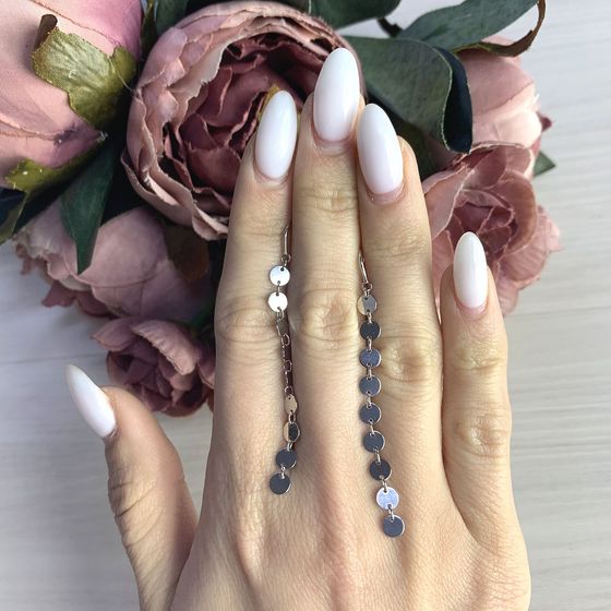 Серебряные серьги без камней