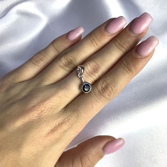 Срібна підвіска з сапфіром 0,967 карата