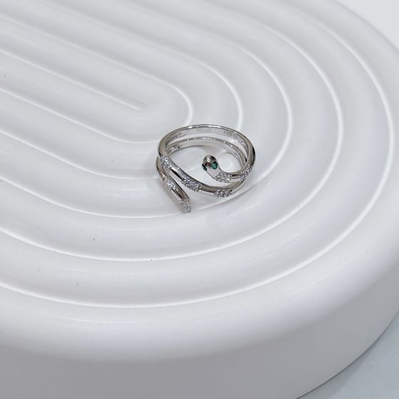 Silver Ring with Fianites