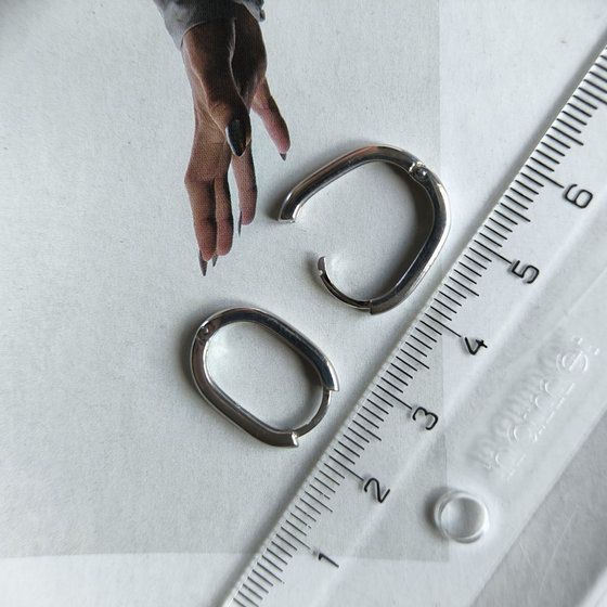 Silver earrings without stones