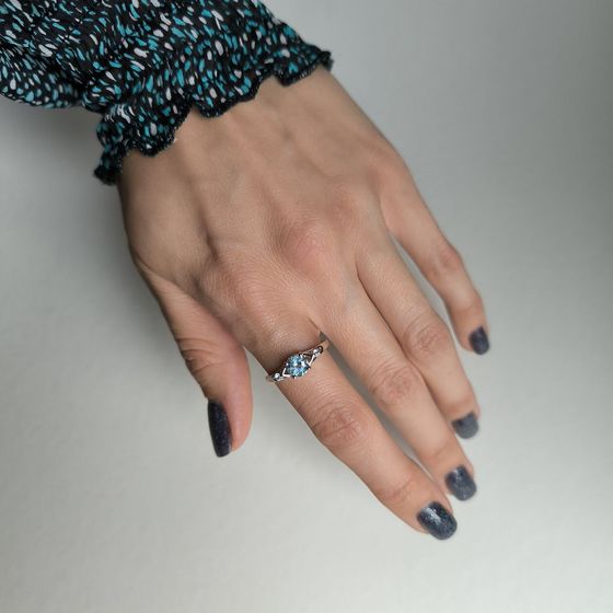 Серебряные серьги с топазом 2.117ct