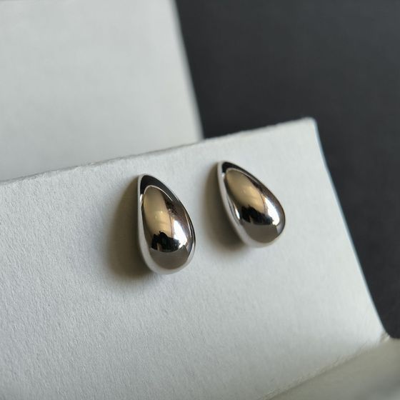 Silver earrings without stones
