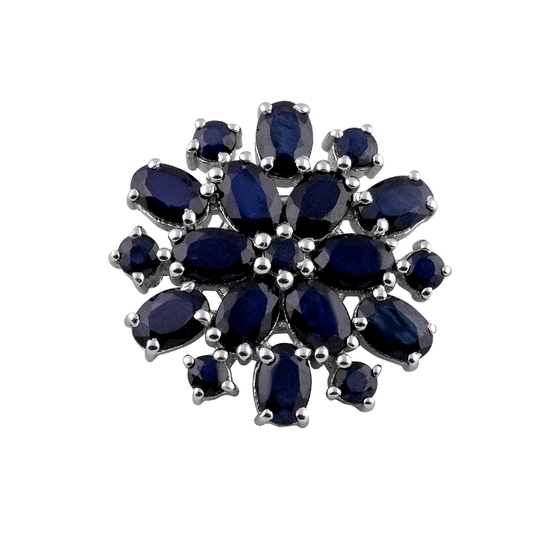Срібна брошка із сапфіром 8.063ct