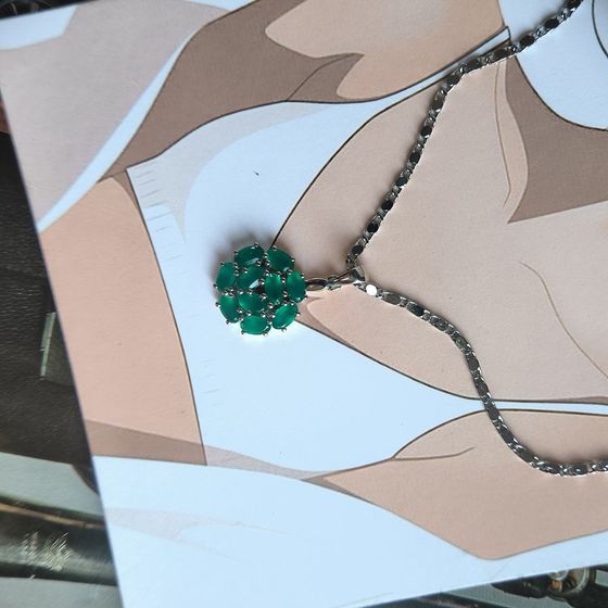 Серебряная подвеска с агатом 1.937ct