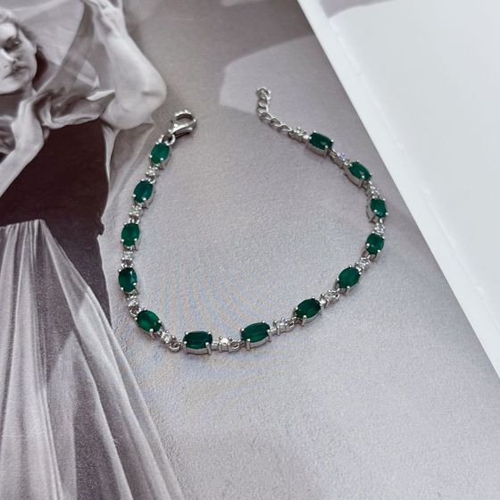 Silver bracelet with agate (6.142 carats)