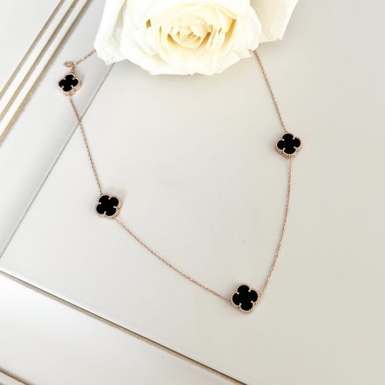 Золотое колье с ониксом