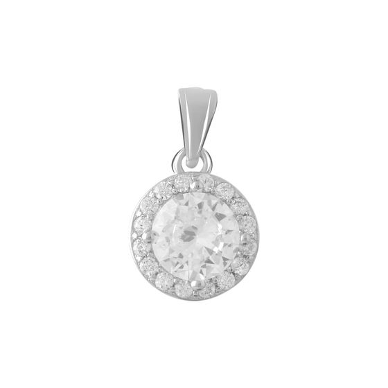 Срібна підвіска з фіанітами