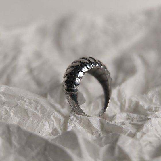 Silver ring without stones