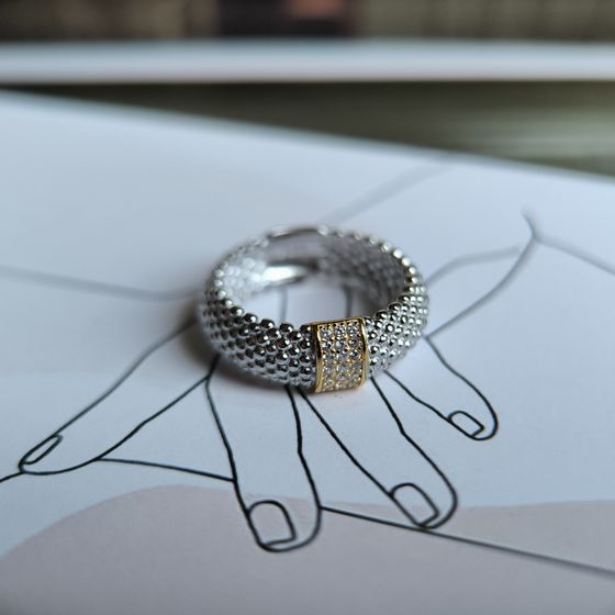 Silver Ring with Fianites