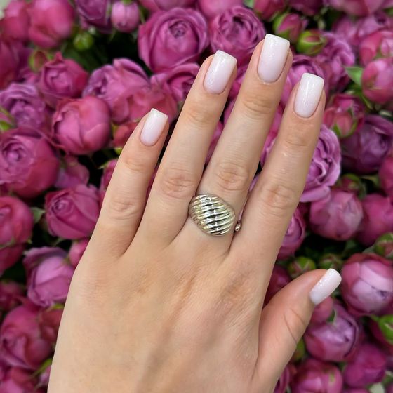 Silver ring without stones