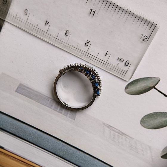 Срібна каблучка із сапфіром nano 0.83ct