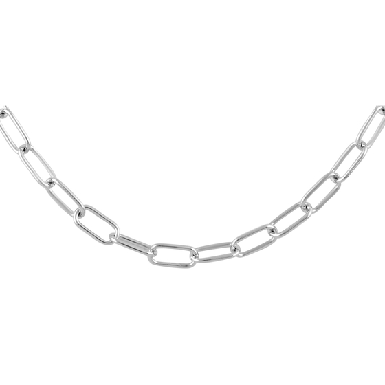 Silver necklace without stones