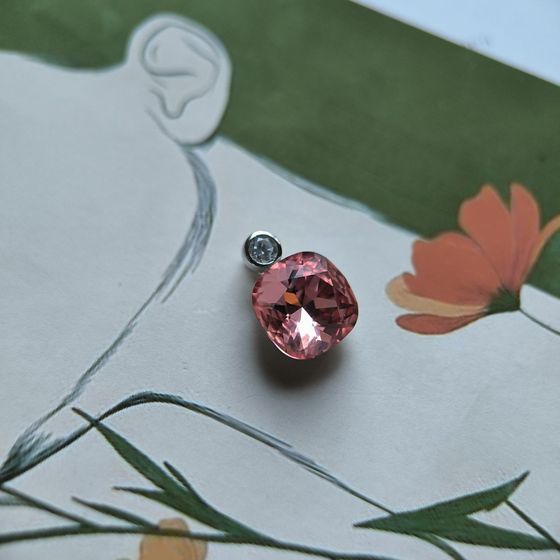 Срібна підвіска з фіанітами