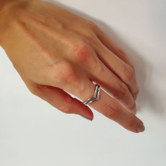 Silver ring without stones