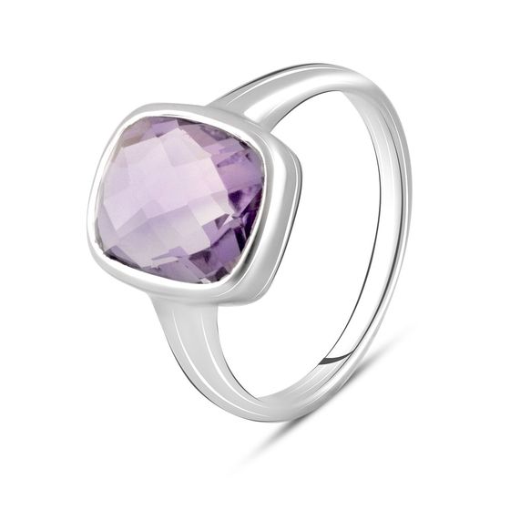 Срібна каблучка з аметистом 4.283ct