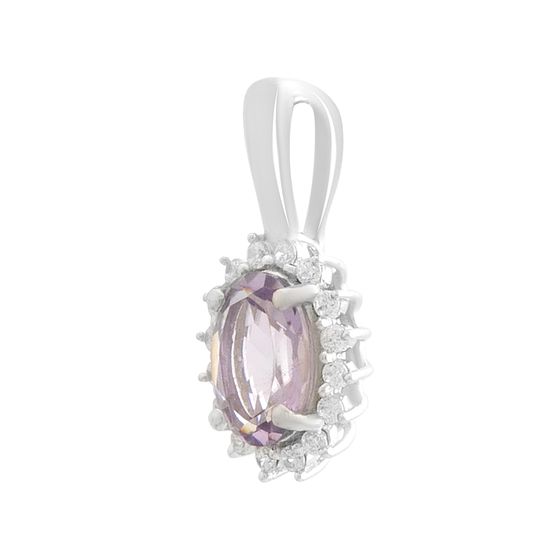 Серебряная подвеска с аметистом 0.821ct