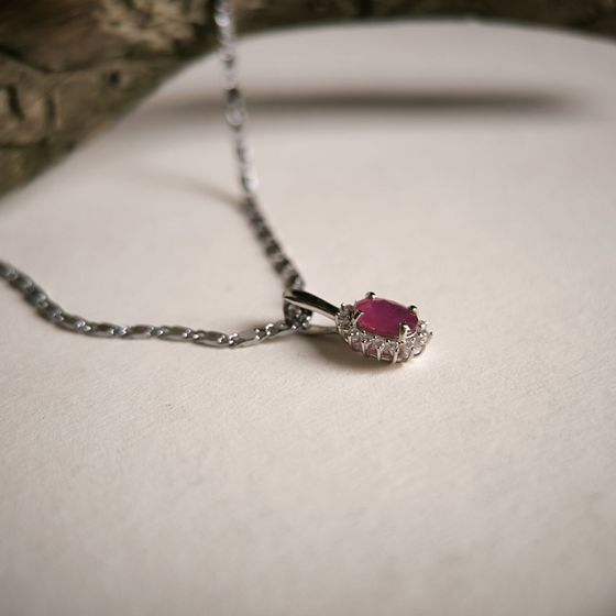 Срібна підвіска з рубіном 1.286ct