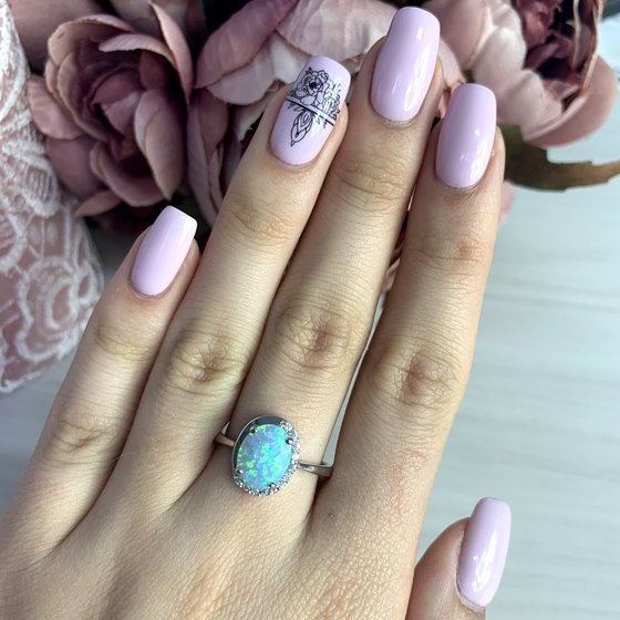 Срібна каблучка з опалом 1.175ct