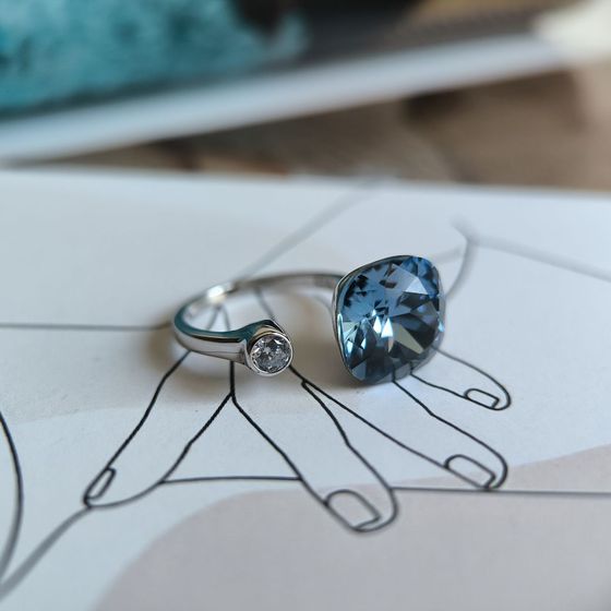 Silver Ring with Fianites