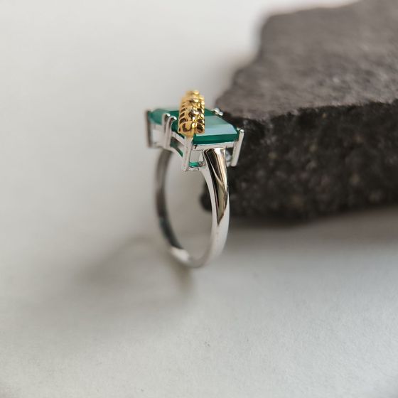 Срібна каблучка з агатом 2.885ct