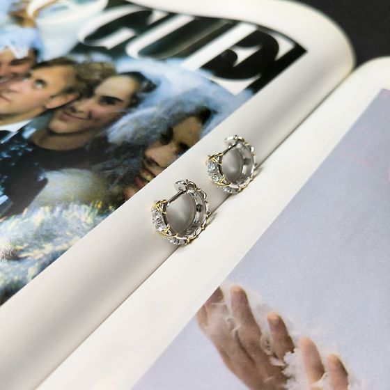 Срібні сережки з фіанітами