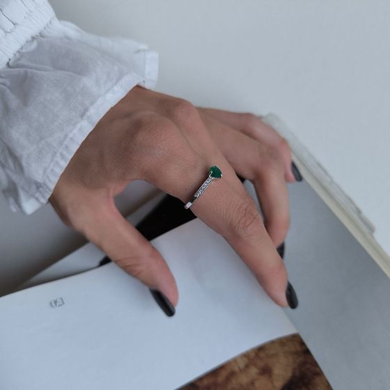 Срібна каблучка з агатом 0.628ct