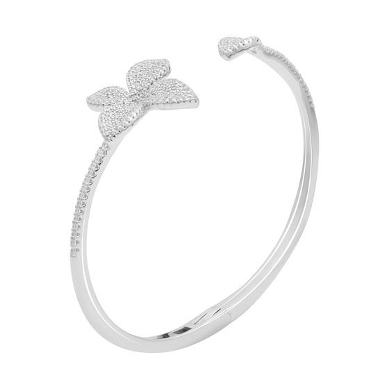 Silver bracelet with phianites