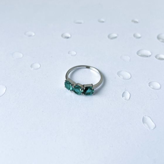 Серебряное кольцо с аквамарином nano 1.44ct