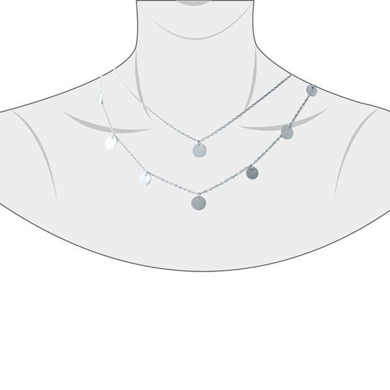 Silver necklace without stones