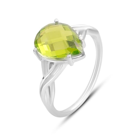 Серебряное кольцо с хризолітом 4.25ct