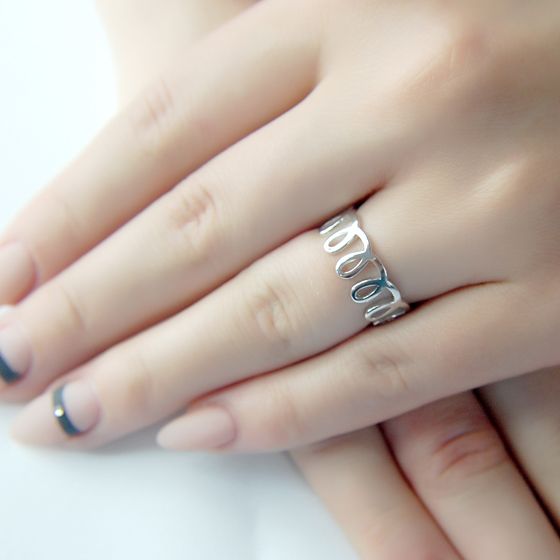Silver ring without stones
