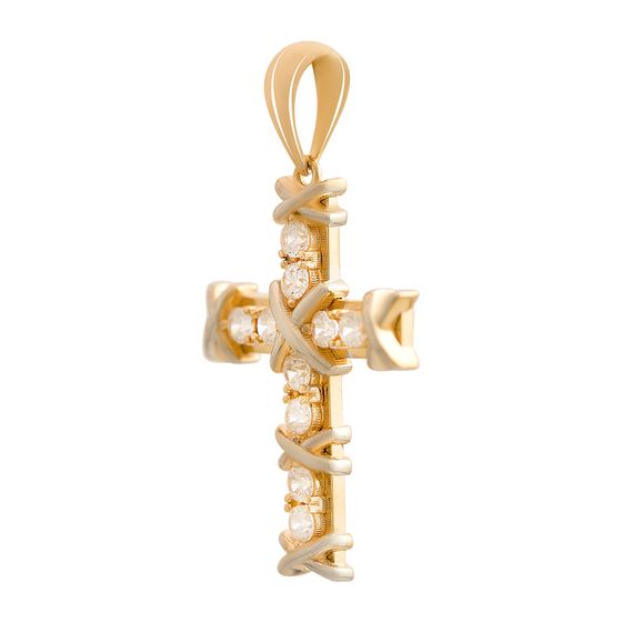 Золотая подвеска с фианитами 0.4ct