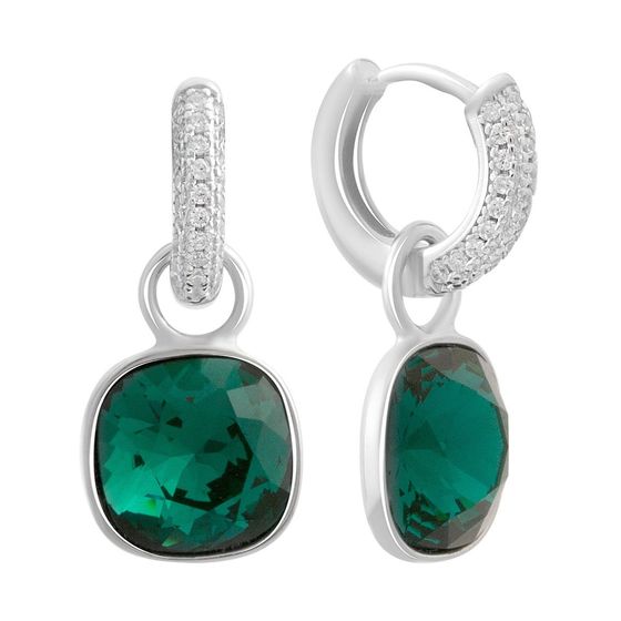 Срібні сережки з фіанітами