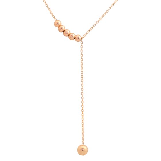 A gold necklace without stones