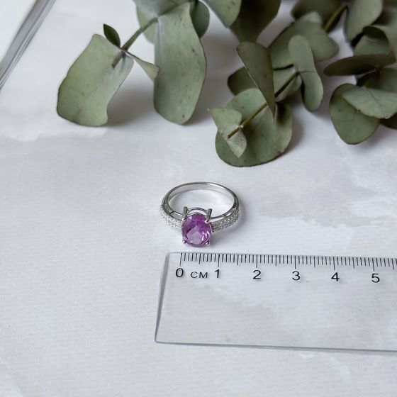 Серебряное кольцо с александритом 3.152ct