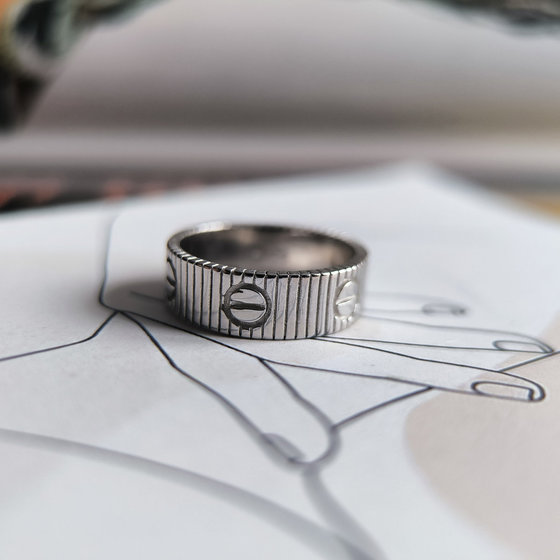 Silver ring without stones