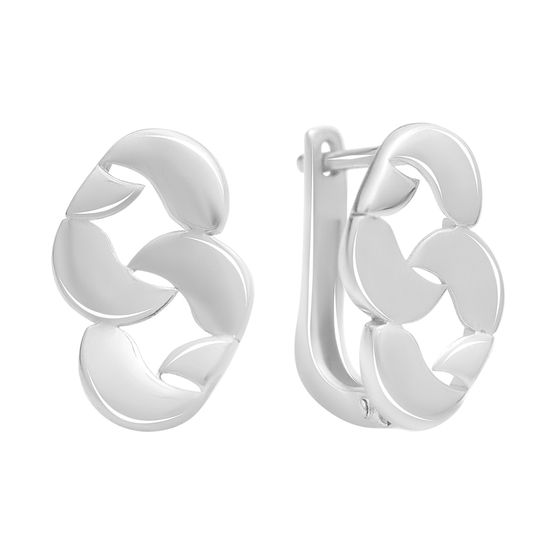 Silver earrings without stones