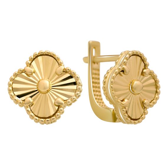 Gold earrings without stones